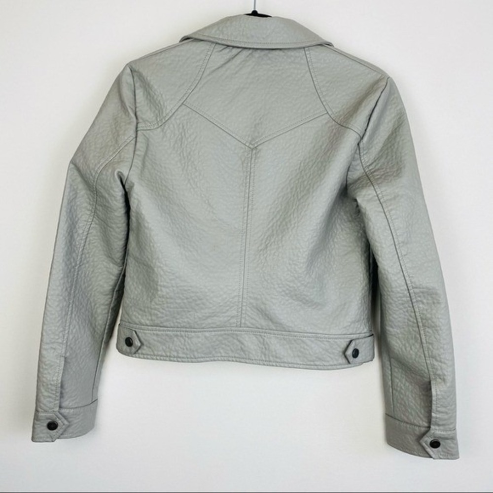 Jack by BB Dakota Vegan Leather‎ Grey Moto Jacket Size X-Small - Picture 4 of 12